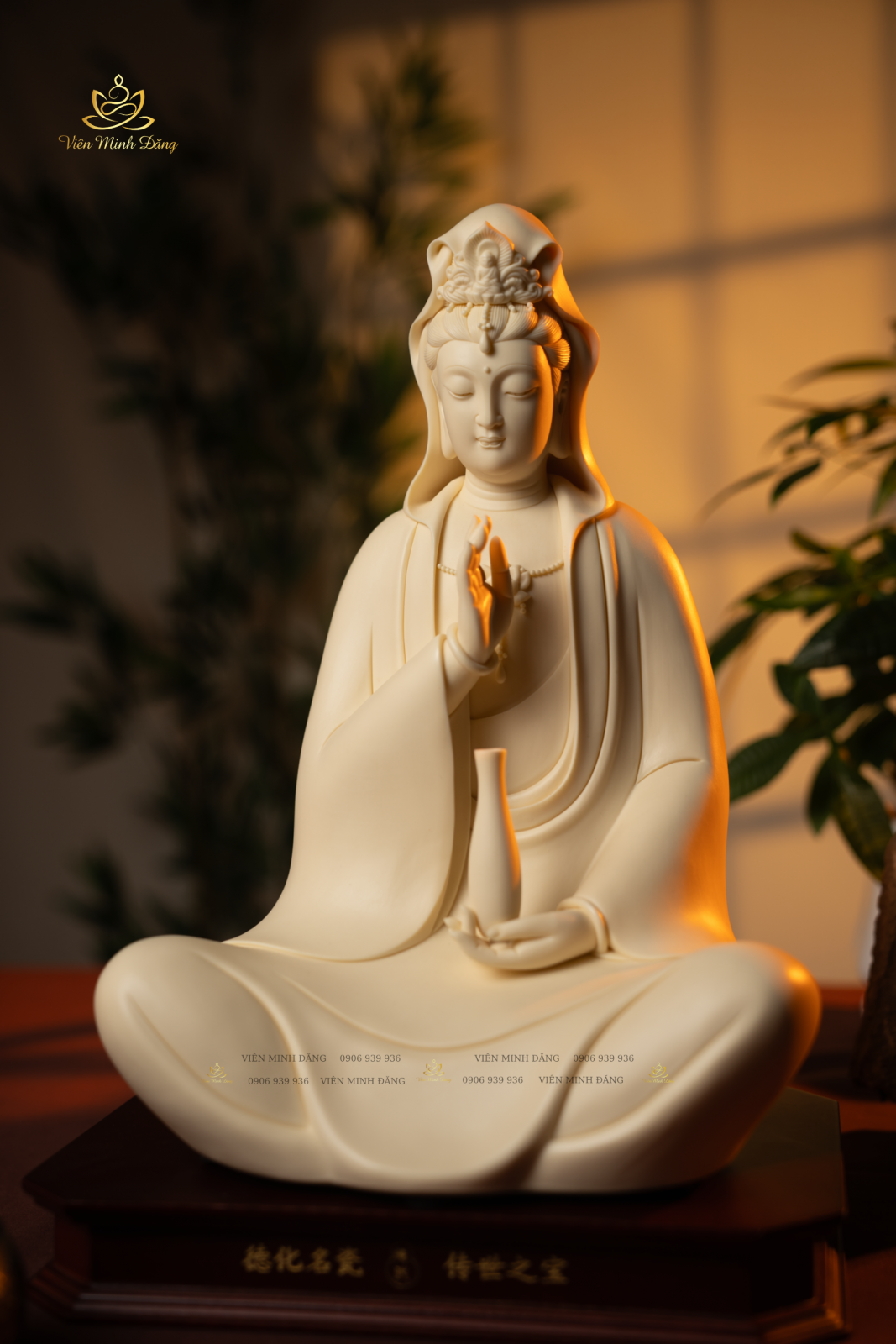 Quan Âm Gốm Đức Hoá - 35cm (Kem) - Ảnh 5