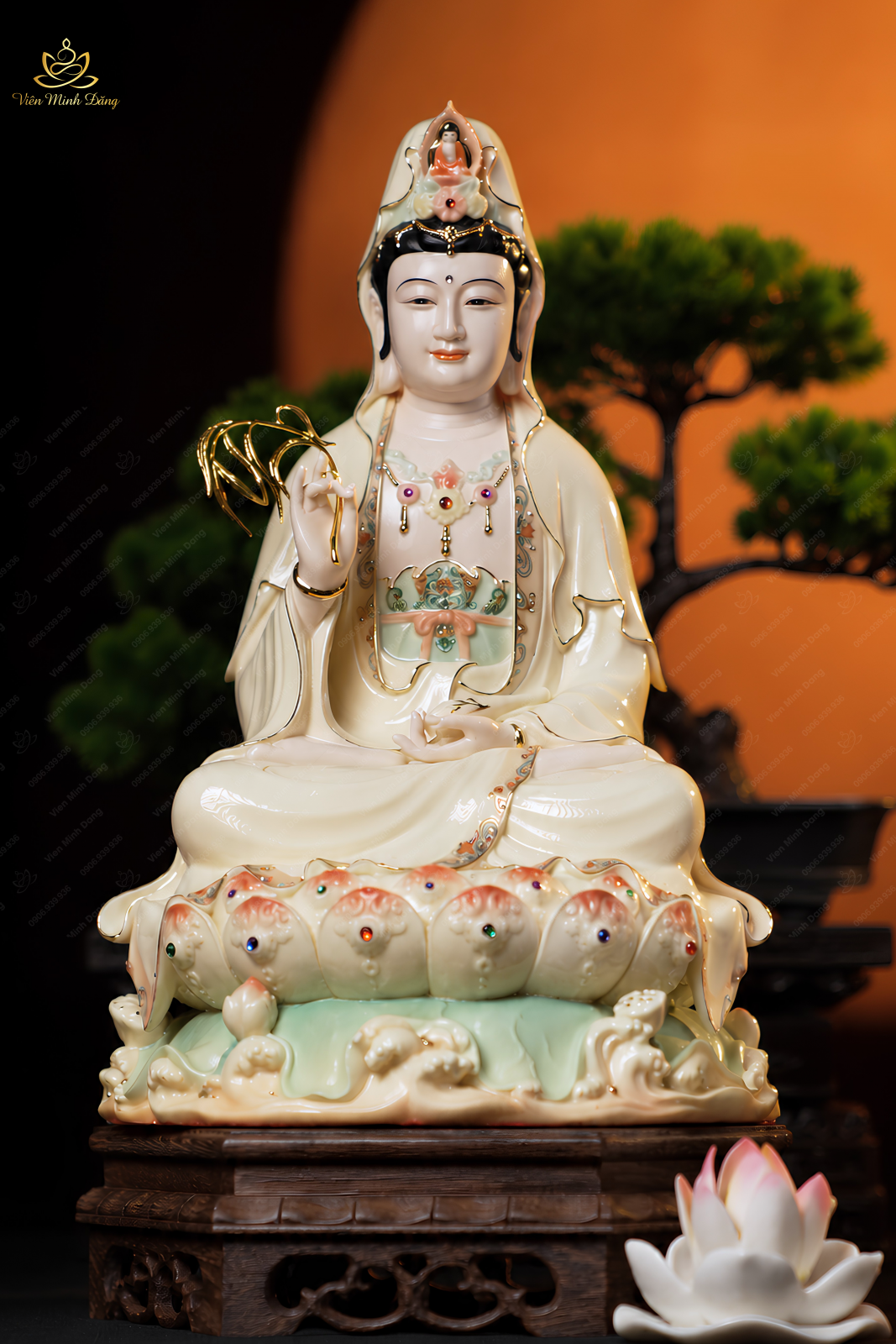 Bộ Tượng Ta Bà Tam Thánh Cát Tường - Ảnh 5