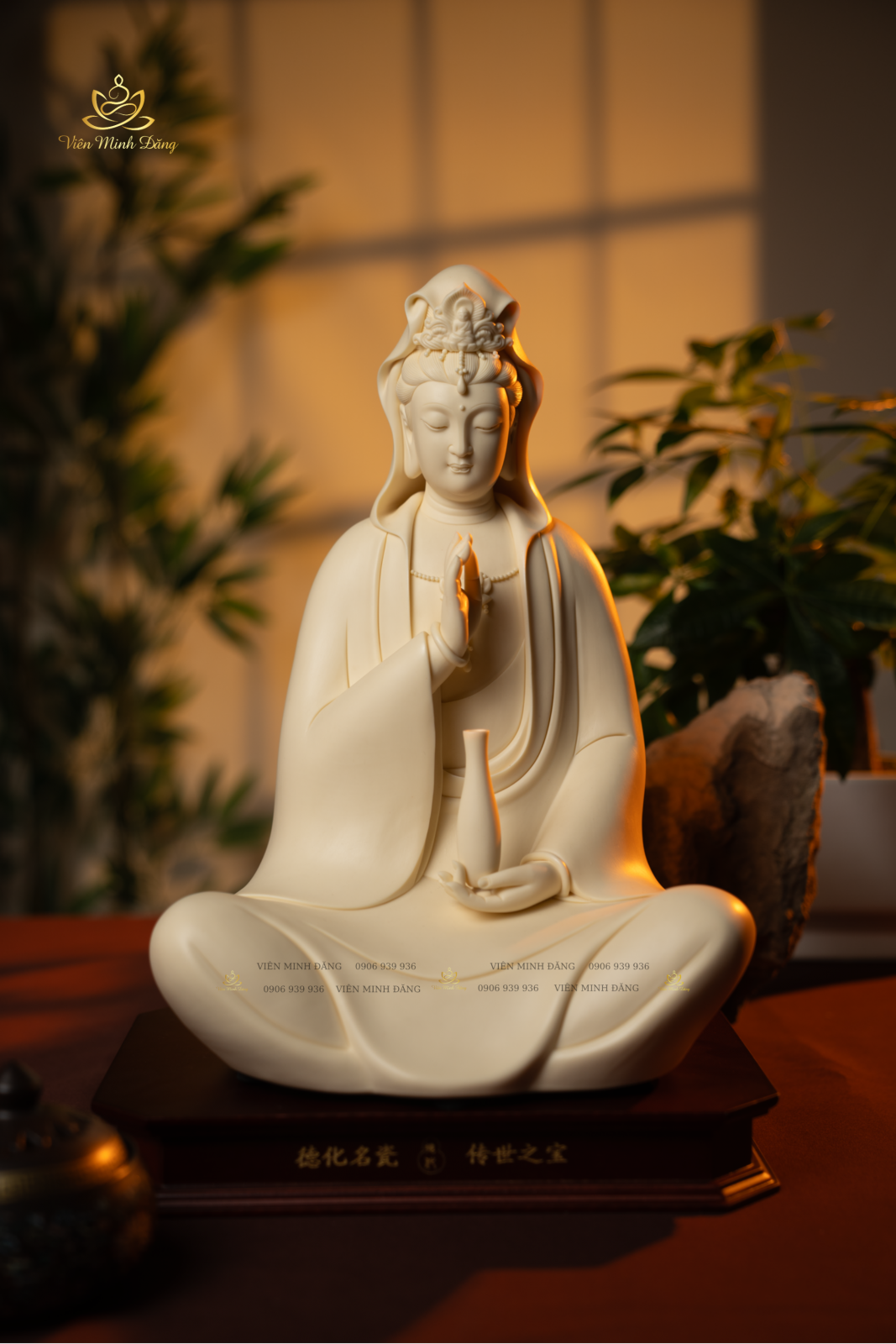 Quan Âm Gốm Đức Hoá - 35cm (Kem) - Ảnh 6