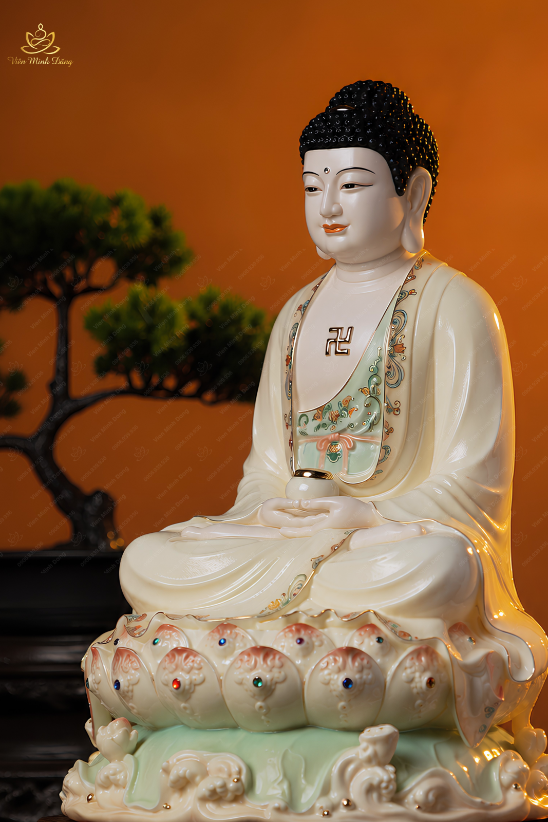 Bộ Tượng Ta Bà Tam Thánh Cát Tường - Ảnh 6