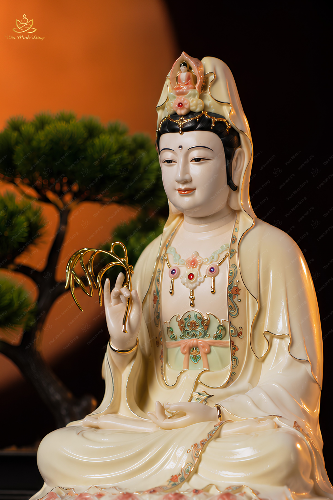 Bộ Tượng Ta Bà Tam Thánh Cát Tường - Ảnh 7