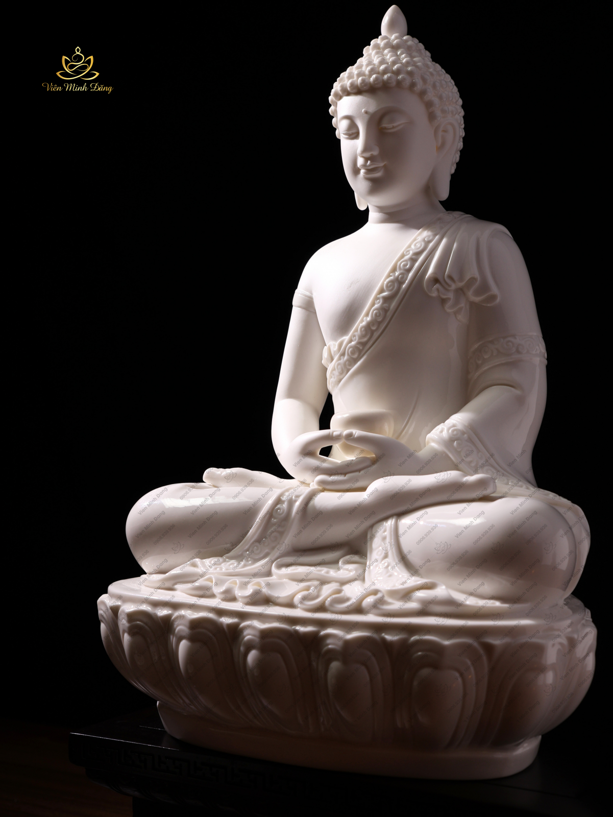 Tôn Tượng Thích Ca Mâu Ni - Sứ Trắng - Ảnh 3